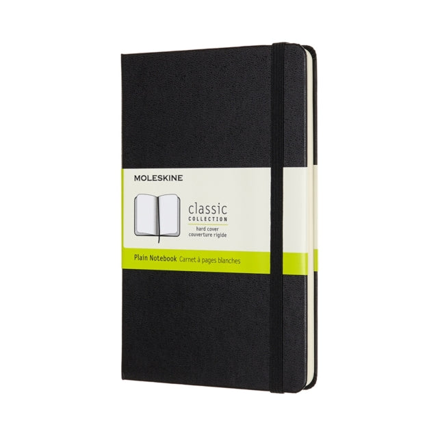 Moleskine Medium Plain Hardcover Notebook: Black-8058647626604