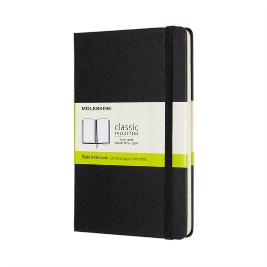 Moleskine Medium Plain Hardcover Notebook: Black-8058647626604