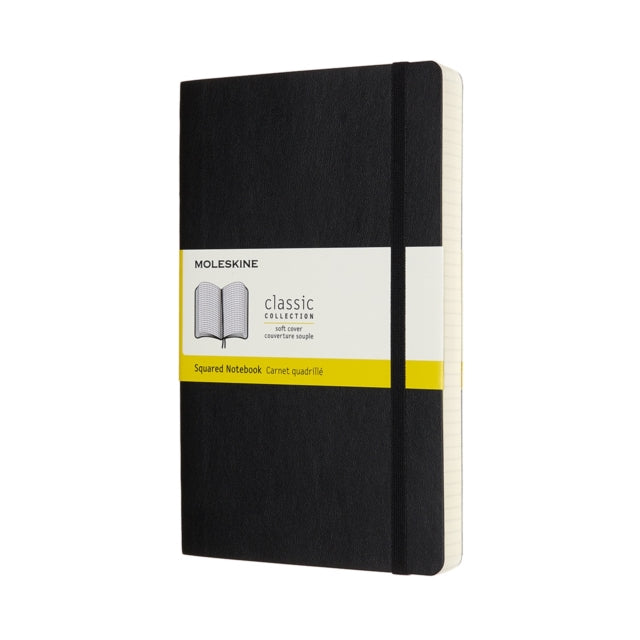 Moleskine Expanded Large Squared Softcover Notebook : Black-8058647628059