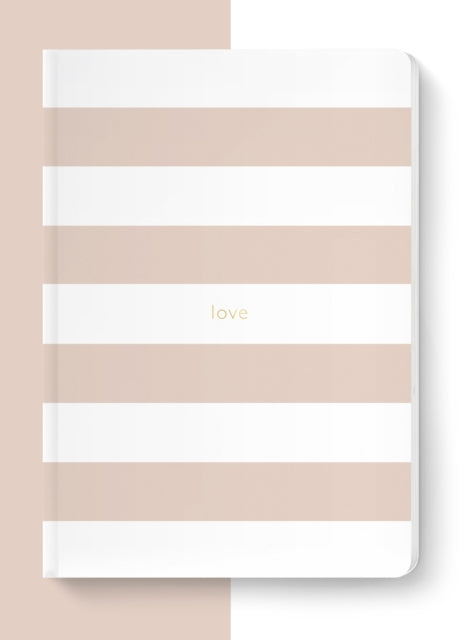 Spirit Stationery Striped A5 Notebook : Dusty Pink-9780281079797