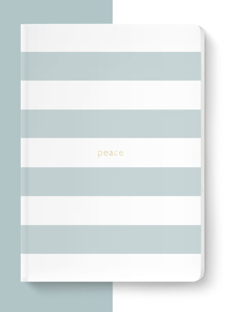 Spirit Stationery Striped A5 Notebook : Dusty Blue-9780281079803