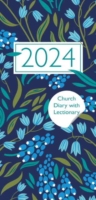 Church Pocket Book and Diary 2024 Navy Floral with Lectionary-9780281089598