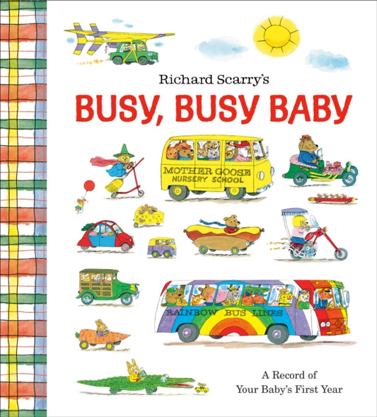 Richard Scarry's Busy, Busy Baby : A Record of Your Baby's First Year: Baby Book with Milestone Stickers-9780593580011