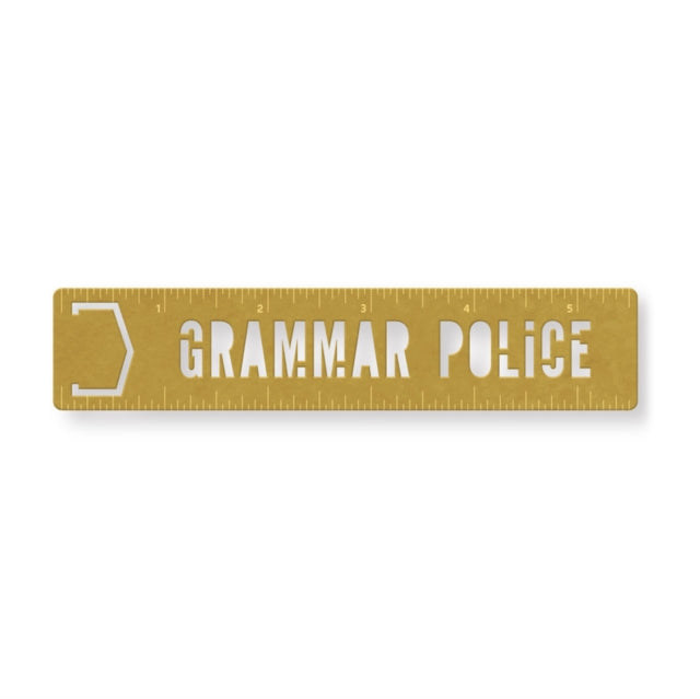 Grammar Police Metal Bookmark Stencil-9780735377196