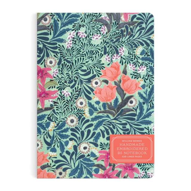 William Morris Bower Handmade Embroidered B5 Journal-9780735383272