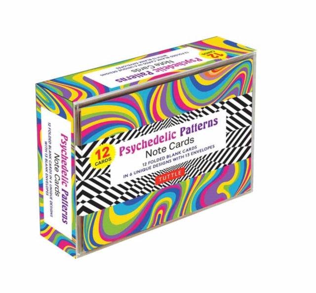 Psychedelic Patterns Note Cards - 12 cards : In 6 Designs With 13 Envelopes (Card Sized 4 1/2 X 3 3/4)-9780804854825