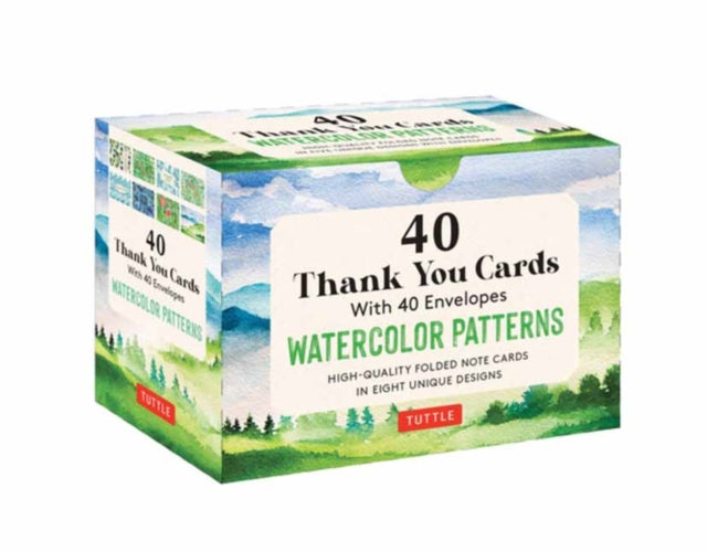 Nature Watercolors, 40 Thank You Cards with Envelopes : (4 1/2 x 3 inch blank cards in 8 unique designs)-9780804854856