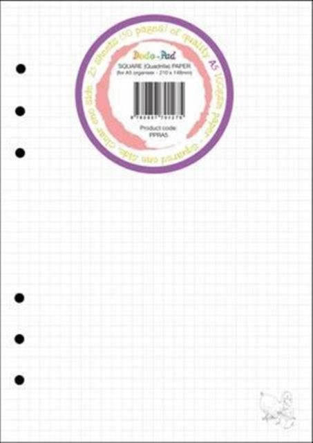 25 Sheets Dodo A5 Squared/Clear 100GSM Clairfontaine-Style Ruled Paper PPRA5 : 210 x 148mm, 8.27 x 5.83 Fits Filofax, Gillio, Kikki K, Paperchase (A5), Van der Spek (Standard) & A5 6-Holed Organisers-9780857701275