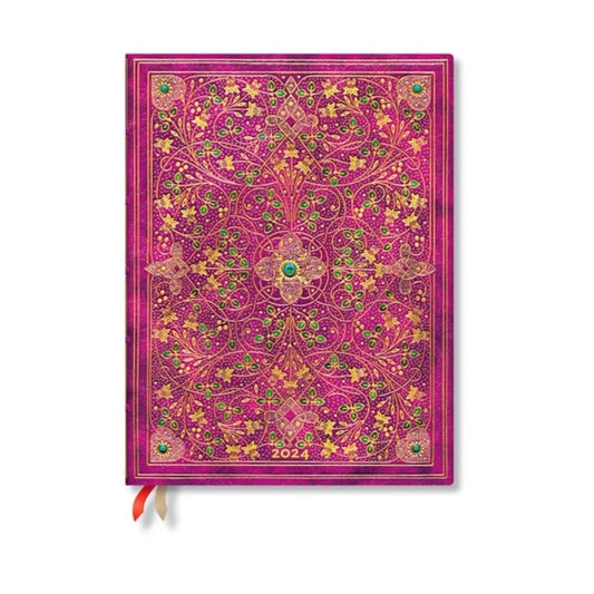 Diamond Jubilee (Sangorski & Sutcliffe) Ultra Horizontal 12-month Dayplanner 2024 (Elastic Band Closure)-9781439704950