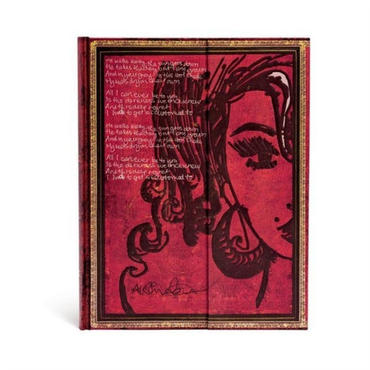 Amy Winehouse, Tears Dry (Embellished Manuscripts Collection) Ultra Lined Hardcover Journal (Wrap Closure)-9781439725269