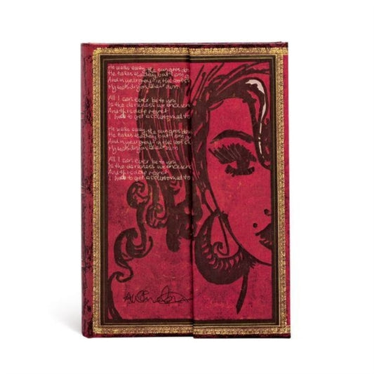 Amy Winehouse, Tears Dry (Embellished Manuscripts Collection) Mini Lined Hardcover Journal (Wrap Closure)-9781439725276