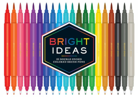 Bright Ideas: 20 Double-Ended Colored Brush Pens-9781452162867
