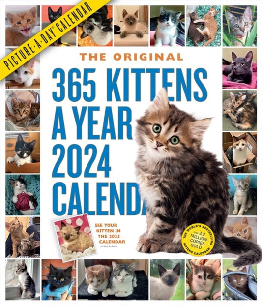 365 Kittens-A-Year Picture-A-Day Wall Calendar 2024 : Absolutely Spilling Over With Kittens-9781523519316