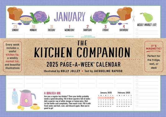 The Kitchen Companion Page-A-Week Calendar 2025 : It's Magnetic! Perfect for the Fridge, Wall, or Desk-9781523525133
