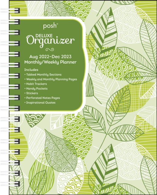 Posh: Deluxe Organizer 17-Month 2022-2023 Monthly/Weekly Softcover Planner Calendar : Leafy Green-9781524874704