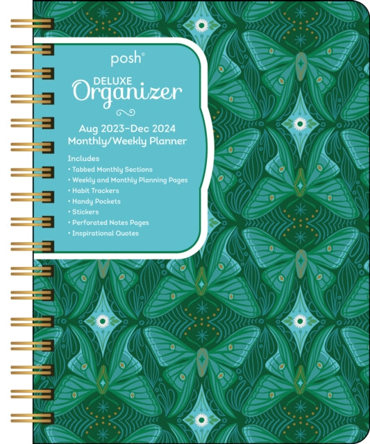 Posh: Deluxe Organizer 17-Month 2023-2024 Monthly/Weekly Hardcover Planner Calendar : Blue Butterflies-9781524879150