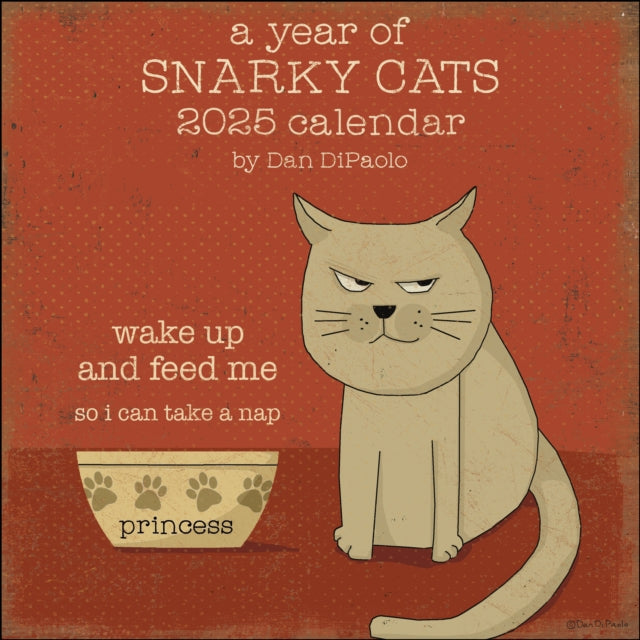 A Year of Snarky Cats 2025 Wall Calendar-9781524887100