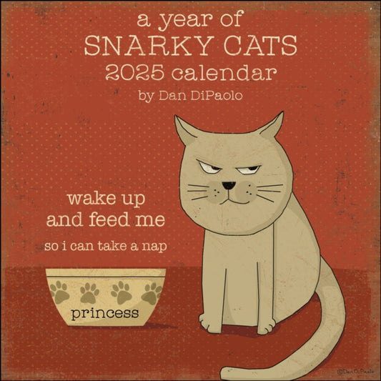 A Year of Snarky Cats 2025 Wall Calendar-9781524887100