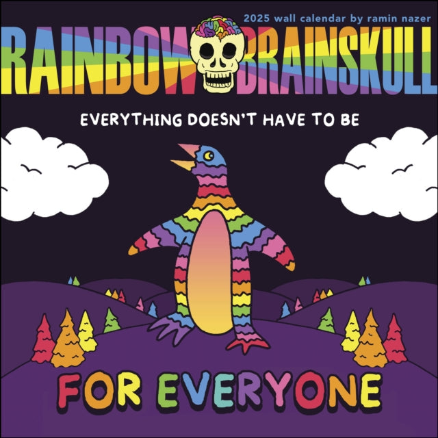 Rainbow Brainskull 2025 Wall Calendar-9781524891145