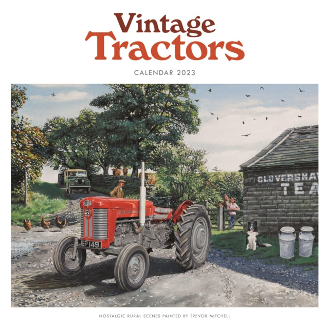 Vintage Tractors, Trevor Mitchell Square Wiro Wall Calendar 2023-9781529823646