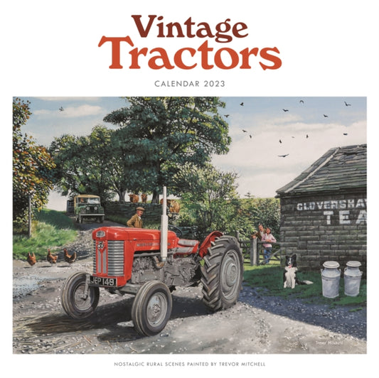 Vintage Tractors, Trevor Mitchell Square Wiro Wall Calendar 2023-9781529823646