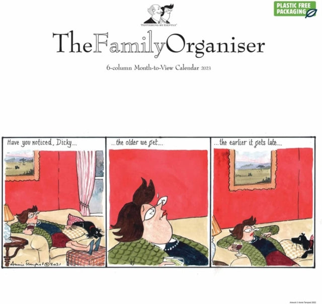 Tottering By Gently The Family Organiser 6 Column Month-to-View Calendar 2023-9781529825732