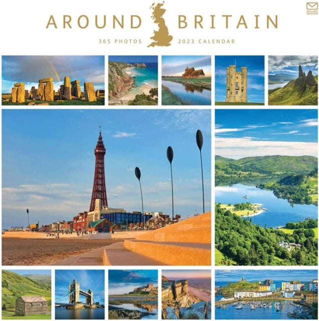 Around Britain Square Wall Calendar 2023-9781529826272