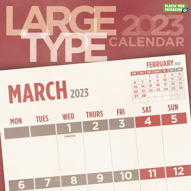 Large Type Square Wall Calendar 2023-9781529827415