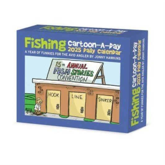 Fishing Cartoon-A-Day by Jonny Hawkins 2025 6.2 X 5.4 Box Calendar-9781549240836
