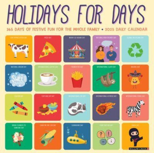 Holidays for Days 2025 12 X 12 Wall Calendar-9781549243356