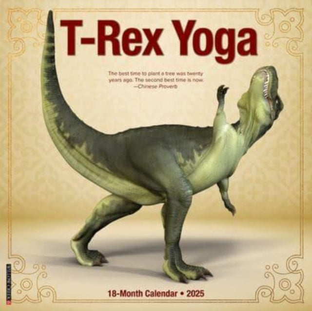 T-Rex Yoga 2025 12 X 12 Wall Calendar-9781549245053