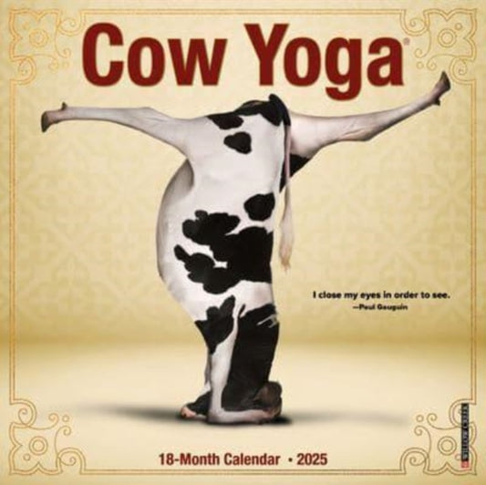 Cow Yoga 2025 7 X 7 Mini Wall Calendar-9781549245725