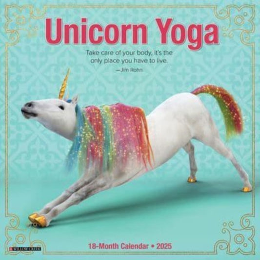 Unicorn Yoga 2025 7 X 7 Mini Wall Calendar-9781549245985