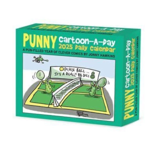 Punny Cartoon-A-Day by Jonny Hawkins 2025 6.2 X 5.4 Box Calendar-9781549246265
