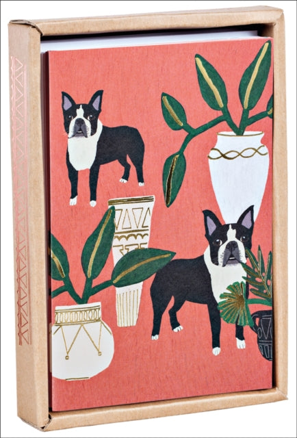 Dogs 'n' Plants Luxe Foil Notecard Box-9781623257453