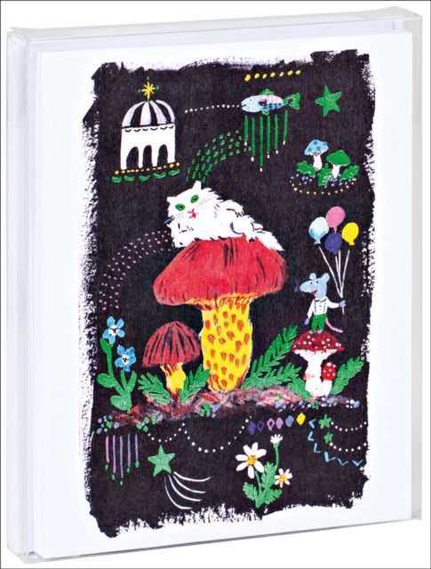 White Cat Dream Notecard Set-9781623257484