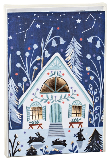 Cozy Winter Cabin Big Notecard Set-9781623258177