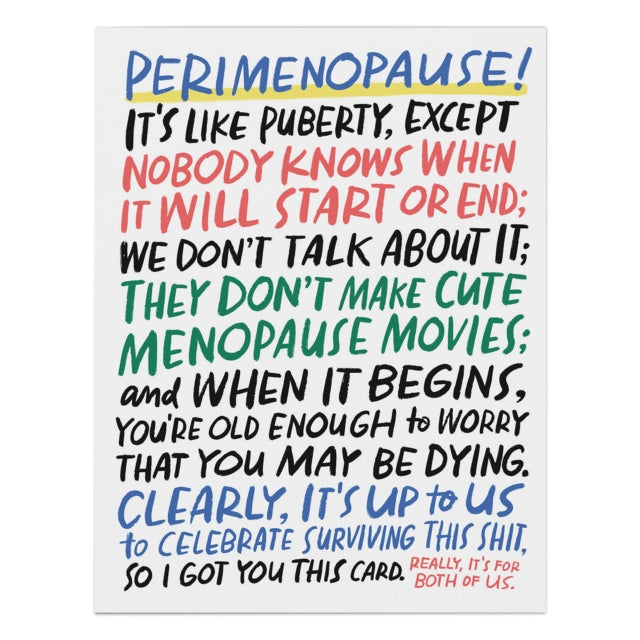 6-Pack Em & Friends It's Like Puberty Perimenopause Support Card-9781642463842