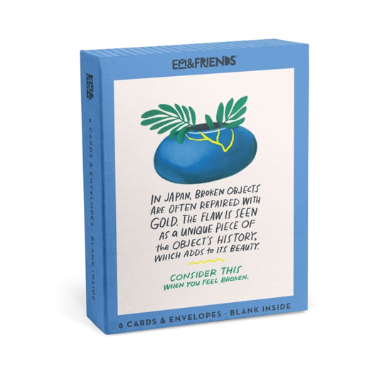 Em & Friends Broken Objects Foil Card, Box of 8 Single Empathy Cards-9781642465136