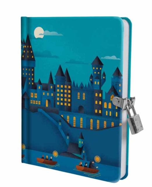Harry Potter: Hogwarts Castle at Night Lock and Key Diary-9781647222826