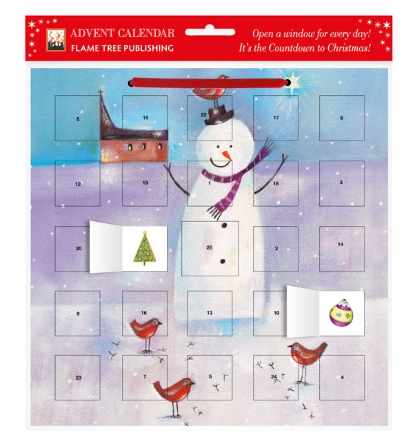 Snowman and Robin advent calendar (with stickers)-9781783615711