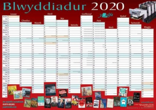 Blwyddiadur 2020 y Lolfa-9781784618520