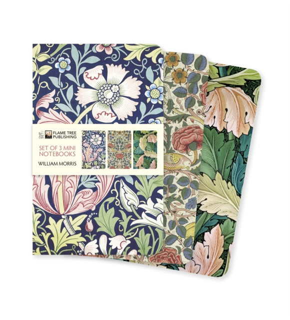 William Morris Set of 3 Mini Notebooks-9781787559097