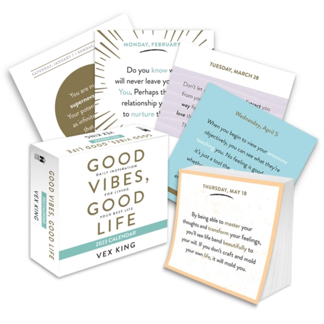 Good Vibes, Good Life 2023 Calendar : Daily Inspiration for Living Your Best Life-9781788178198