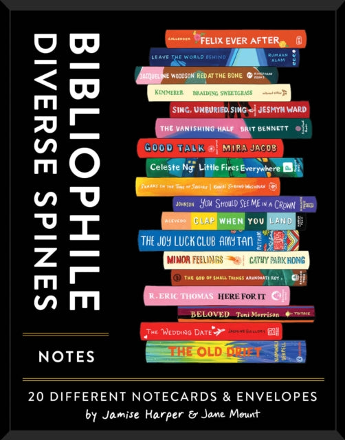 Bibliophile Diverse Spines Notes : 20 Different Notecards & Envelopes-9781797215488
