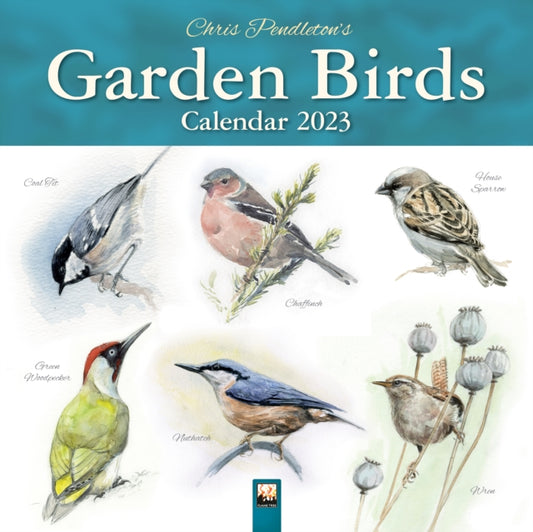 Chris Pendleton Garden Birds Wall Calendar 2023 (Art Calendar)-9781804170496