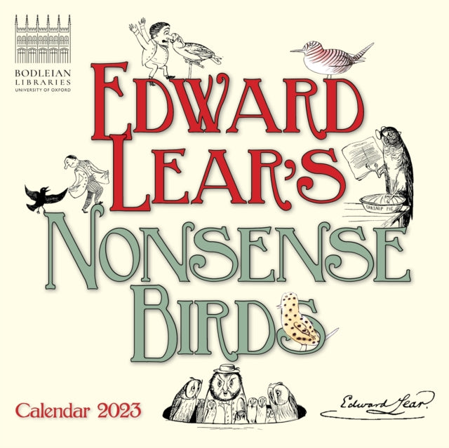 Bodleian Libraries: Edward Lear's Birds Mini Wall Calendar 2023 (Art Calendar)-9781804171011