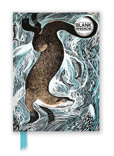 Angela Harding: Fishing Otter (Foiled Blank Journal)-9781804175231