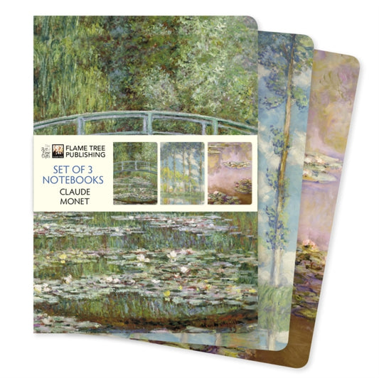 Claude Monet Set of 3 Standard Notebooks-9781804176825