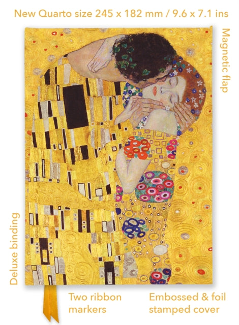 Gustav Klimt: The Kiss (Foiled Quarto Journal)-9781804177709